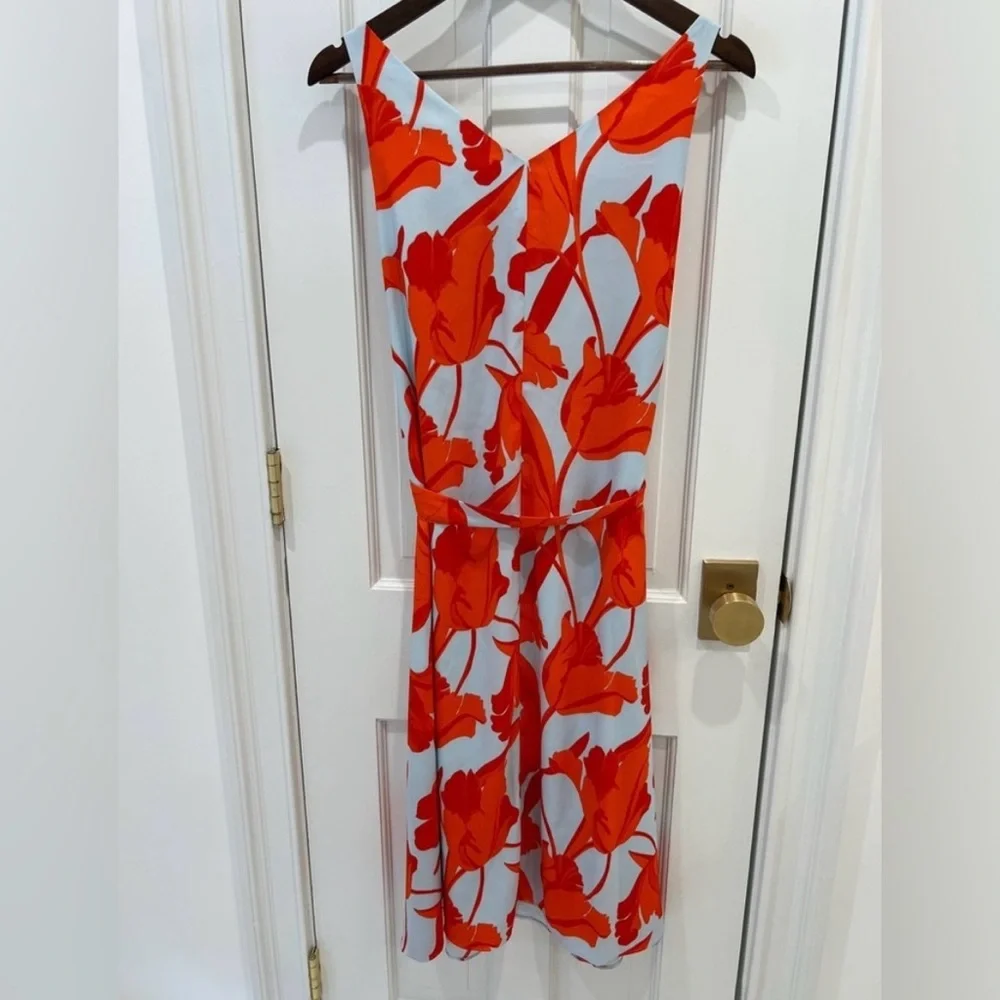 Ann Taylor Women's Tulip Floral Belted Maxi Dress Size 10P - Picture 7 of 9